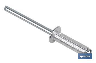 Slotted aluminium rivets with dome head - Cofan