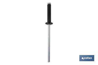 Rivets alu standard noir - Cofan
