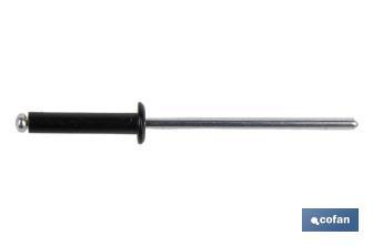 Rivets alu standard noir - Cofan