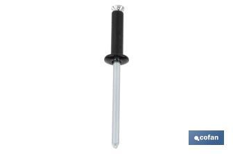 Rivets alu fleur noir - Cofan