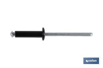Rivets alu fleur noir - Cofan