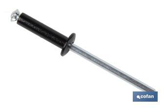 Rivets alu fleur noir - Cofan