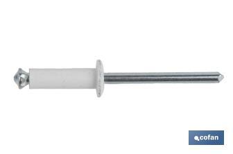 Rivets alu fleur blanc - Cofan