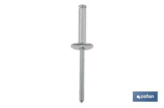 Rivets alu fleur levre large - Cofan