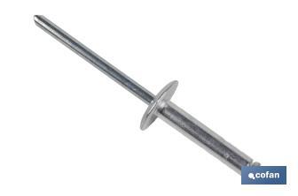 Rivets alu fleur levre large - Cofan
