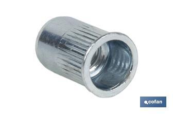 Steel slotted low head rivet nuts - Cofan