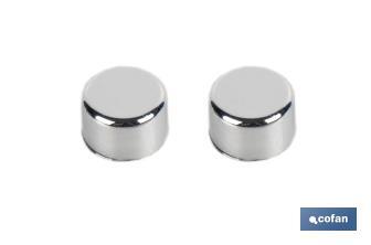 Set de 2 piezas de Taco Largo Inox | Para Sanitario de WC | Medida: Ø 6 x 80 mm de longitud - Cofan