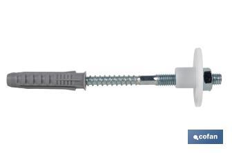 Conjunto de 2 peças de parafusos com porca de ferro | Adequados para lavatório | Disponível em dois tamanhos - Cofan