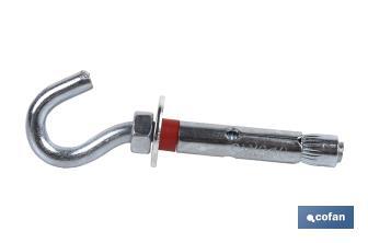 Metallic bolt with hook - Cofan