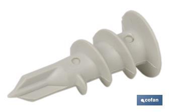 Cheville en nylon pour la fixation sur plaques | Dimensions : 15 x 33 mm - Cofan