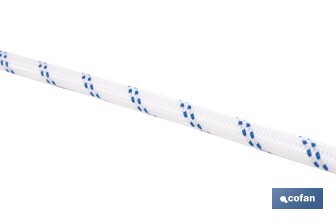 Cuerda Trenzada Polipropileno | Formato: Rollo pequeño | Color: Blanco y Azul - Cofan
