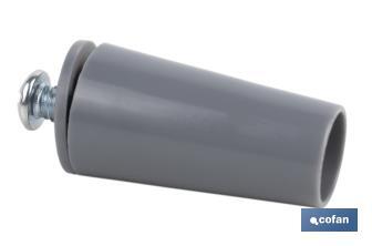 Tope para persianas en PVC | Medida 40 mm | Incluye tornillo métrica 6 | Disponible en varios colores - Cofan