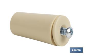 PVC Buffer Stopper for Roller Shutters | Size: 40mm | M6 screw included | Available in different colours - Cofan