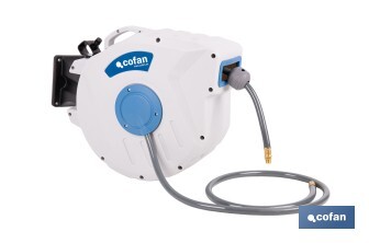 Enrollador Automático de Manguera de Aire | Neumática | Longitud: 15 m | Diámetro: 15 mm - Cofan
