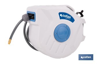 Enrollador Automático de Manguera de Aire | Neumática | Longitud: 15 m | Diámetro: 15 mm - Cofan