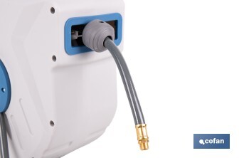 Enrollador Automático de Manguera de Aire | Neumática | Longitud: 15 m | Diámetro: 15 mm - Cofan