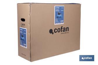 Compresor de aire de pistón coaxial | Motor de 2 HP | Compresor monofásico 230 V | Presión máxima: 8 bares | Depósito de 50 litros | Medidas: 77 x 43 x 66 cm - Cofan