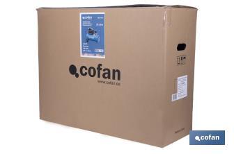 Compresor de aire de pistón coaxial | Motor de 2 HP | Compresor monofásico 230 V | Presión máxima: 8 bares | Depósito de 50 litros | Medidas: 77 x 43 x 66 cm - Cofan