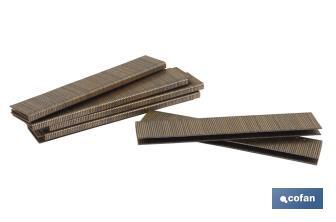 Boîte d'agrafes | Pour Agrafeuse Pneumatique | Modèle 90/38mm | 3000 unités | Agrafes pour Agrafeuse à Air à Pression - Cofan