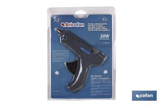 Pistola de cola termofusible Ø 12mm | Pistola de silicona caliente | Sistema de temperatura constante a 165 °C - Cofan