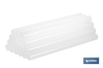 Barres de colle thermofusible | Dimensions : ø7 x 185 mm | Kit de 20 unités - Cofan