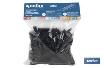 Cales de nivellement réutilisables pour obtenir une surface parfaitement nivelée | Dimensions : 80 x 17 x 14 mm - Cofan