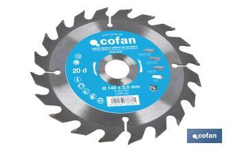 Circular saw blade | Suitable for cutting wood | Available in different teeth | Available in wide range of sizes - Cofan