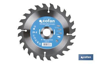 Lâmina de serra circular | Disco de corte para madeira | Diferentes números de dentes | Ampla variedade de medidas - Cofan