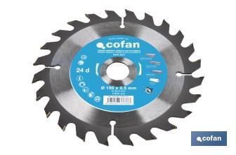 Lame de scie circulaire | Disque de coupe pour bois | Différents nombres de dents | Vaste variété de dimensions - Cofan