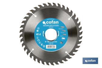 Circular saw blade | Suitable for cutting wood | Available in different teeth | Available in wide range of sizes - Cofan