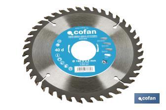 Circular saw blade | Suitable for cutting wood | Available in different teeth | Available in wide range of sizes - Cofan