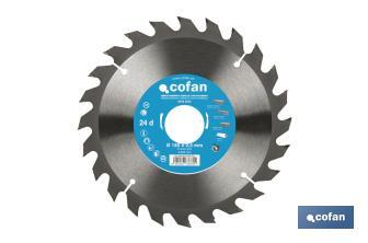 Lame de scie circulaire | Disque de coupe pour bois | Différents nombres de dents | Vaste variété de dimensions - Cofan