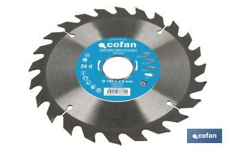 Circular saw blade | Suitable for cutting wood | Available in different teeth | Available in wide range of sizes - Cofan