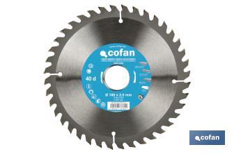 Lâmina de serra circular | Disco de corte para madeira | Diferentes números de dentes | Ampla variedade de medidas - Cofan