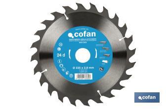 Lame de scie circulaire | Disque de coupe pour bois | Différents nombres de dents | Vaste variété de dimensions - Cofan