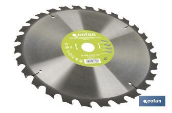 Mitre saw blade | Suitable for cutting wood and metal | Available in different teeth: 24, 28 and 32 | Available in different sizes - Cofan