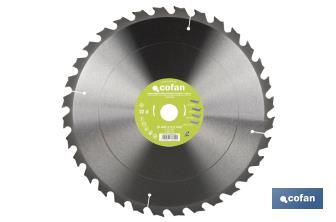 Lame de scie à onglets | Disque de coupe pour bois et métal | Différentes dents : 24, 28 et 32 | Plusieurs dimensions - Cofan