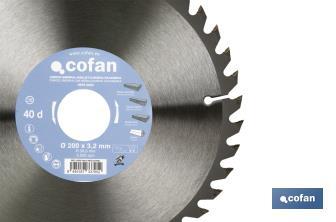 Mitre saw blade | Suitable for cutting wood | Available in different teeth | Available in different sizes - Cofan