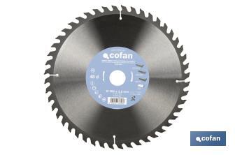 Lame de scie à onglet | Disque de coupe pour bois | Différents nombres de dents | Différentes dimensions - Cofan