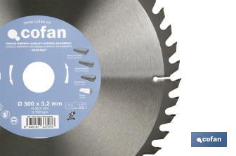 Lame de scie à onglet | Disque de coupe pour bois | Différents nombres de dents | Différentes dimensions - Cofan