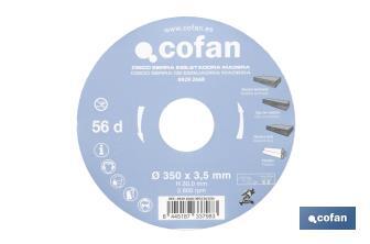 Hoja de sierra ingletadora | Disco de corte para madera | Variación de dientes | Diferentes medidas - Cofan