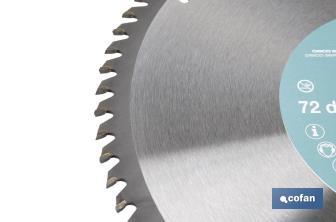 Mitre saw blade | Wood cutting disc with tips | Hard metal tipped saw blade | Available with different number of teeth and in various sizes - Cofan