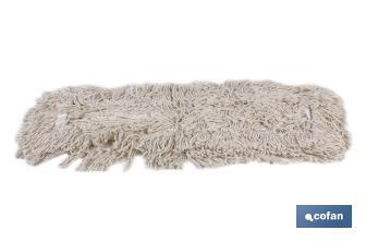 Recambios de mopas Industriales planas de algodón | Adaptables a bastidor con acoples metálicos | Ideales para limpieza de pisos - Cofan