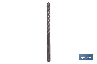 Hammer drill bits with SDS-PLUS shank for reinforced concrete | Reinforced and compact point | Ideal for reinforced concrete | Available in different sizes to choose from - Cofan