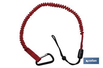 1.5m safety tool lanyard | With 2 carabiners | Automatic closure and lock knot - Cofan