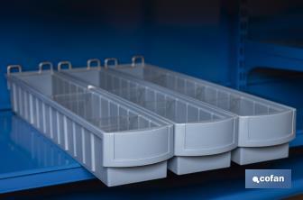 Blue polypropylene storage bin | Different sizes to choose from | Suitable for shop counters and shelves - Cofan