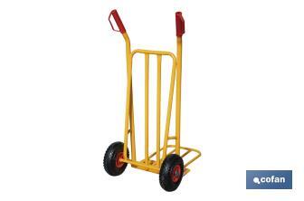 Chariot d'entrepôt pliable avec pelle large | Capacité de charge : 300 kg | Poids : 12 kg | Dimensions : 1160 x 510 x 780 mm - Cofan