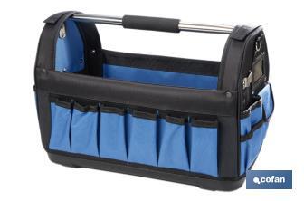 Open tote tool bag with external and internal pockets | Maximum load capacity of 20kg - Cofan