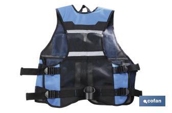 Multi pocket adjustable tool vest with reflective strips - Cofan