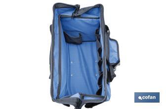 TROLLEY de ferramentas com vários bolsos e rodas resistentes | Dimensões: 45 x 24 x 42 cm - Cofan